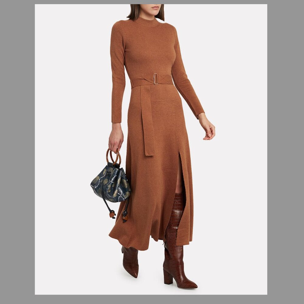 Nicholas Mock Neck Wool-Blend Dress Size Small Like New